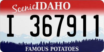 ID license plate I367911