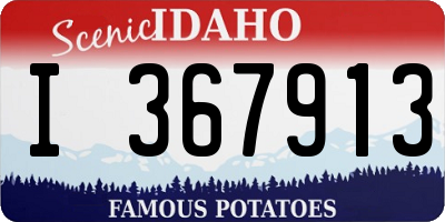 ID license plate I367913