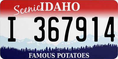 ID license plate I367914