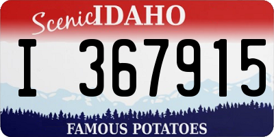 ID license plate I367915