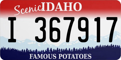ID license plate I367917