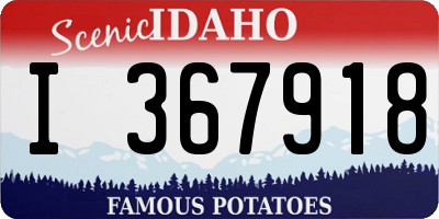 ID license plate I367918