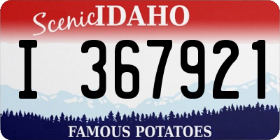 ID license plate I367921