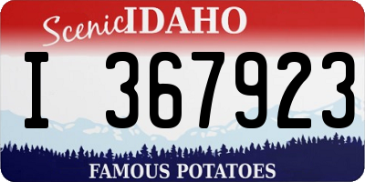 ID license plate I367923