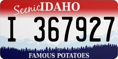ID license plate I367927