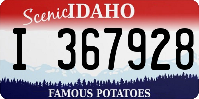 ID license plate I367928