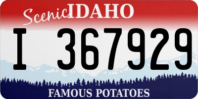 ID license plate I367929