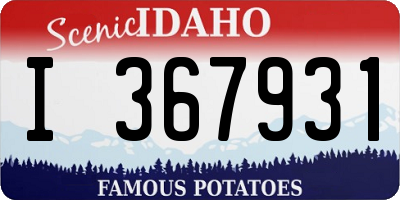 ID license plate I367931