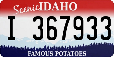 ID license plate I367933