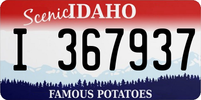 ID license plate I367937