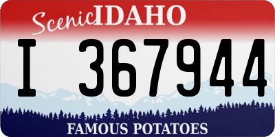 ID license plate I367944