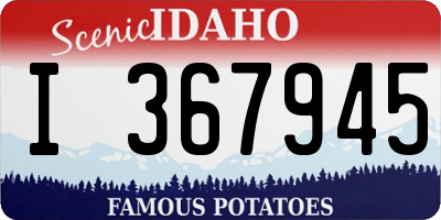 ID license plate I367945