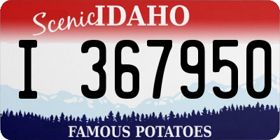 ID license plate I367950