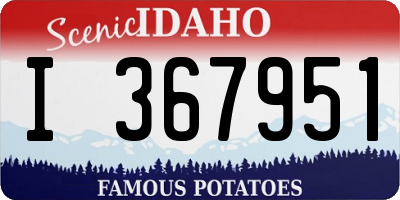 ID license plate I367951