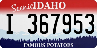 ID license plate I367953