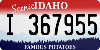 ID license plate I367955