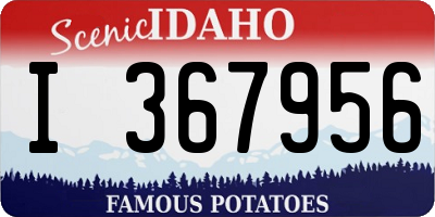 ID license plate I367956