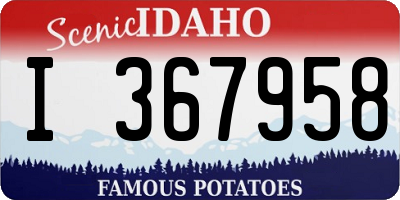 ID license plate I367958