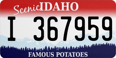 ID license plate I367959