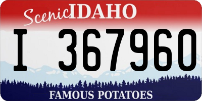 ID license plate I367960