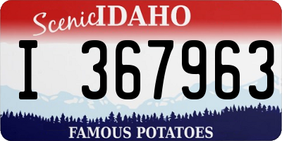 ID license plate I367963