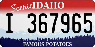 ID license plate I367965