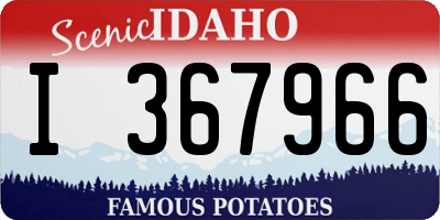 ID license plate I367966
