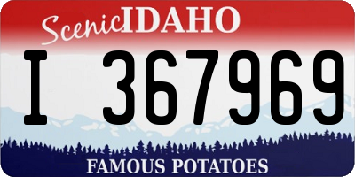 ID license plate I367969