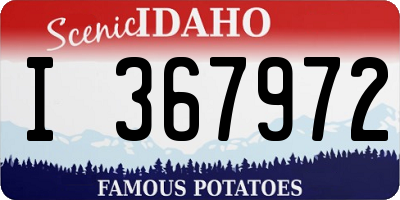 ID license plate I367972
