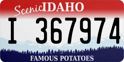 ID license plate I367974