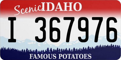ID license plate I367976