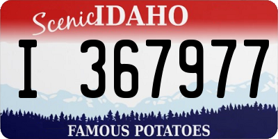 ID license plate I367977