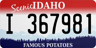 ID license plate I367981