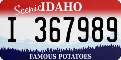 ID license plate I367989