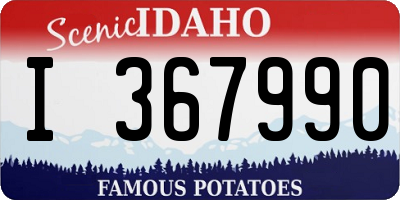 ID license plate I367990