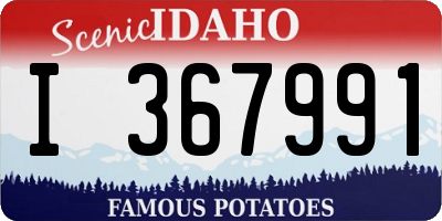 ID license plate I367991