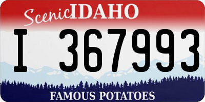 ID license plate I367993