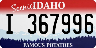 ID license plate I367996