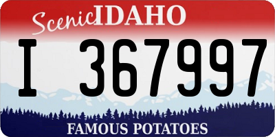 ID license plate I367997