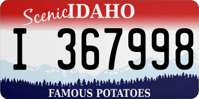 ID license plate I367998