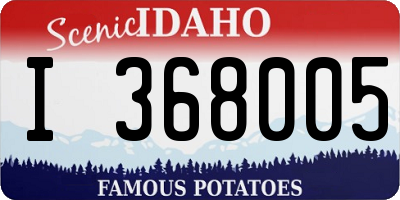 ID license plate I368005