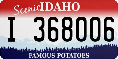 ID license plate I368006