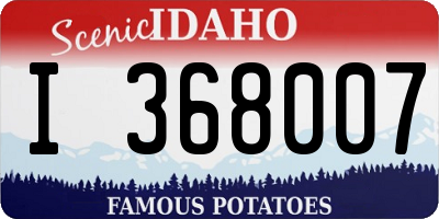 ID license plate I368007