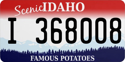 ID license plate I368008