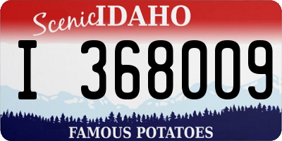 ID license plate I368009