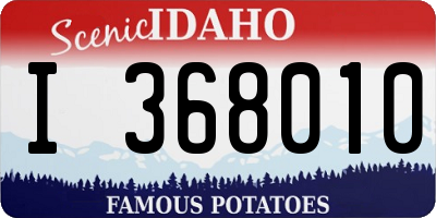 ID license plate I368010