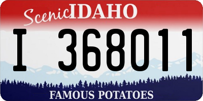 ID license plate I368011
