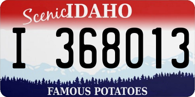 ID license plate I368013
