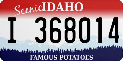 ID license plate I368014