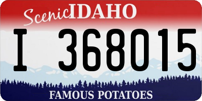 ID license plate I368015